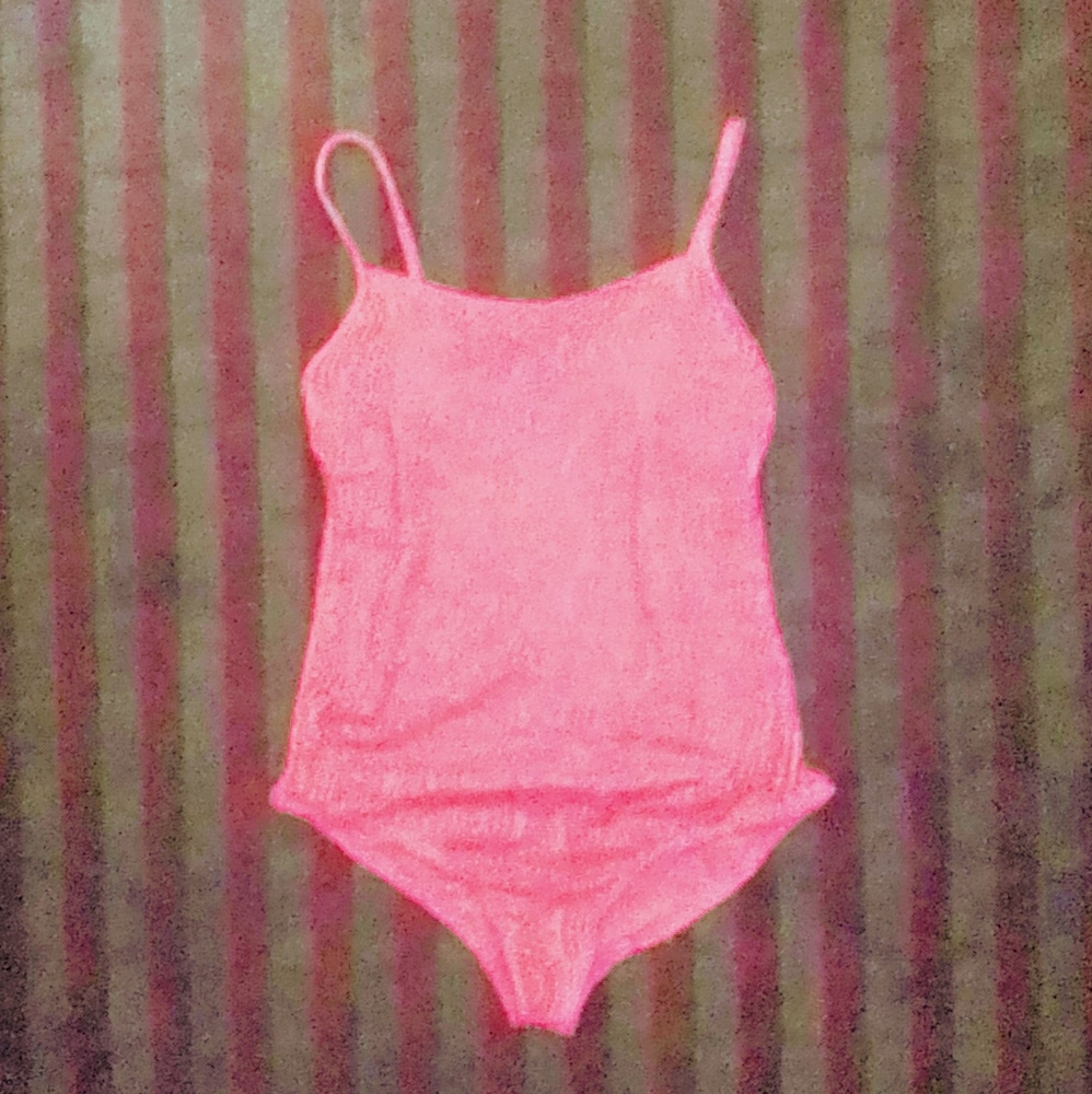 VINTAGE CORAL PINK, CATALINA ONE-PIECE MESH BATHING SUIT